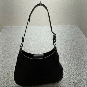 Vintage Coach shoulder bag small black leather 8134 Logo 90S Y2K party event - Picture 1 of 14