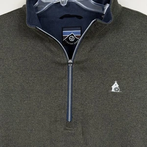 Straight Down Golf Sweater Mens XXL Green 1/4 Zip Stretch performance Pullover - Picture 1 of 8