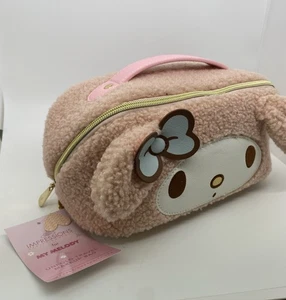 NWT Impressions Vanity My Melody Unfold Travel Makeup Bag w Faux Sherpa—SO CUTE! - Picture 1 of 20
