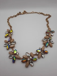 J. Crew Gold Tone Rhinestone Necklace - Picture 1 of 4