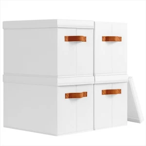 Storage Bins with Lids - Fabric Storage Baskets for Shelves, 4 Pack Foldable ... - Foto 1 di 7