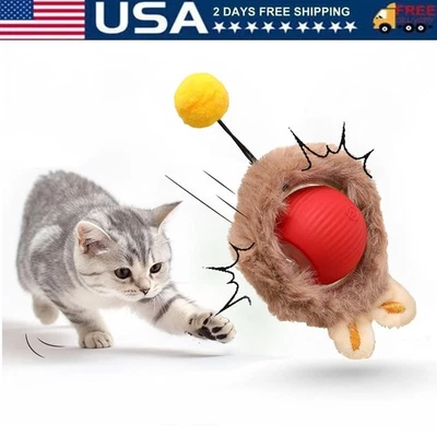Интерактивный мяч для кошек игрушка для помещений, электрический мяч для кошек на роликах - Изображение 1 из 4