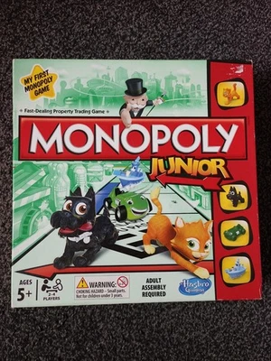 Hasbro Monopoly Junior Board Game for Ages 5+ 2-4 Players Family Fun - Image 1 of 4