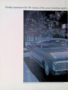 Printanzeige 1968 GM Pontiac Grand Prix 2-türiges Breitspurkarussell sehr guter Zustand - Bild 1 von 2