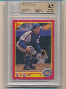 1990 Score Gary Carter (HOF) (#416)  BGS9.5 BGS - Picture 1 of 2
