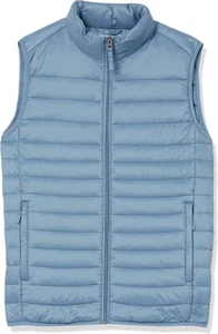 Mens Vest XL Blue Puffer Lightweight Water Resistant Packable - Picture 1 of 8