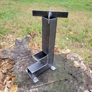 Rocket Stove Portable Camp Hiking Travel Wood Burning Outdoor Steel 2" Compact - Picture 1 of 7