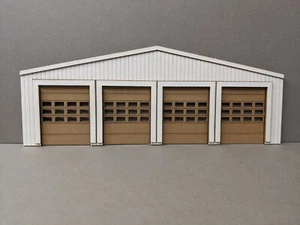 OO Gauge Ultra Low Relief Fire Station / Modern Unit Frontage Model Railway Kit - Picture 1 of 2