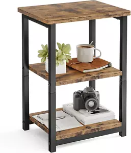 3 Tier Small End Table Sofa Table Nightstand for Living Room, Bedroom, Office, R - Picture 1 of 7