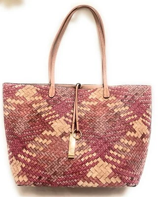 Сумка с короткими ручками Lou Lou веганская кожа тканая текстура узор - Изображение 1 из 4