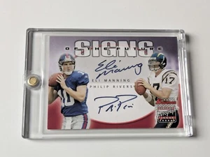Bowman 2004 Eli Manning Philip Rivers Dual Rookie RC On Card Auto /50 NFL - Bild 1 von 2