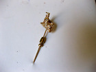 ANTIQUE YELLOW GOLD 14K PIN "PAIR of GREYHOUNDS" with DIAMONDS,late 19c