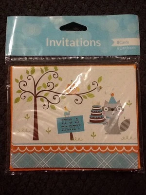 Happi Woodland Boy Invitations (8 Pack) - Party Supplies Fill in the Blank - Image 1 of 2
