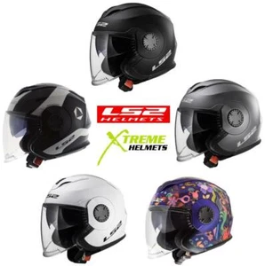 LS2 Verso Helmet Open Face Removable Peak Inner Shield Quick Release DOT XS-3XL - Picture 1 of 25