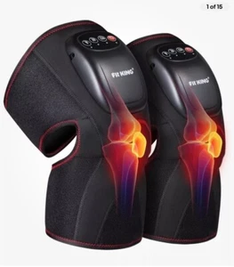 FIT KING Knee  Massager Heated Brace Wrap with Air Compression, Massage 3 Modes - Picture 1 of 9