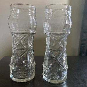 VINTAGE 80's Red Lobster LIGHTHOUSE Drinking Glass Tumbler CROSS PATTERN 16oz - Picture 1 of 10