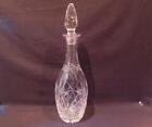Beautiful Vintage Crystal Decanter Star and X Design with Matching Stopper
