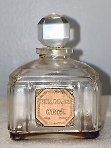 Bellodgia Caron Vintage Baccarat Style Crystal Glass Perfume Bottle Very Fine  
