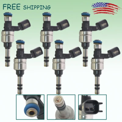 6x Inyectores de combustible 12634126 para 12-23 Chevy Traverse Buick Cadillac GMC 3,0 L 3,6 L Foto 1 de 4