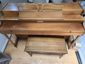 Vintage Mid-Century Used Baldwin Acrosonic Upright Piano Walnut Mahogany Finish - Picture 1 of 7