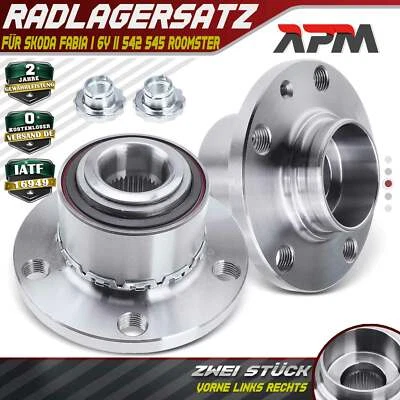 2 cuscinetti ruota anteriori per Skoda Fabia I 6Y2 6Y3 6Y5 Fabia II 542 545 Roomster 5J - Immagine 1 di 4