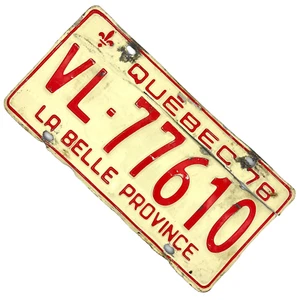 1976 License Plate Quebec 76 Canada VL-77610 La Belle Province Garage Decor Cars - Picture 1 of 4