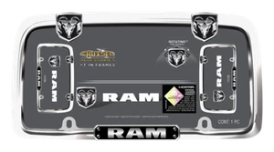 Etiqueta de marco de matrícula Dodge Ram logotipo cromado para auto camión totalmente nuevo - Imagen 1 de 3