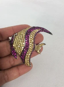 Schöne CWE Charles Winston Sterling Silber 925 Fisch Anstecknadel Brosche - Bild 1 von 6