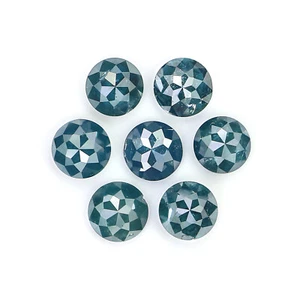 2.30 CT Natural Loose Rose Cut Diamond 3.90 MM Blue Color Round Diamond LQ2386 - Picture 1 of 8