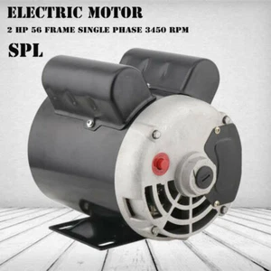 Motor eléctrico de servicio de compresor SPL 2HP 3450 RPM 56 marco eje de 5/8" 120V / 240V - Imagen 1 de 8