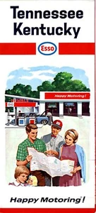 1966 Humble / Esso Road Map: Tennessee Kentucky NOS - Picture 1 of 1