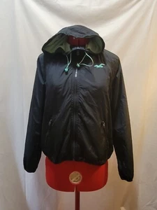 Hollister Navy Blue Hooded Zippered Windbreaker. Size XS - Picture 1 of 8
