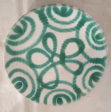 Teller, Zierkeramik, Gmundner Keramik grün geflammt Rund, um 1960-1970 (A9328)