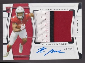 2021 Panini National Treasures Rookie Material Signatures Rondale Moore 34/99 - Bild 1 von 2