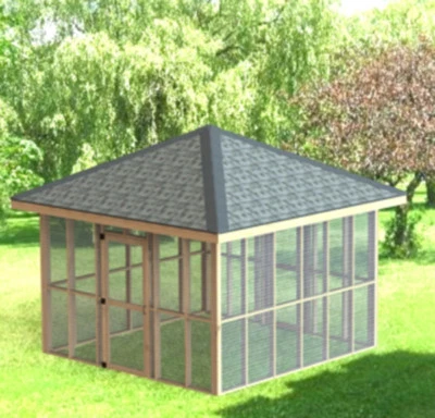 12' x 12' Screened-In Gazebo Building Plans 001 - Image 1 of 2