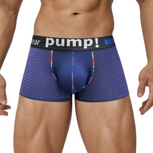 PUMP Men Sexy Trunks Breathable Mesh Low Waist Bikini Underpants Jockstrap - Picture 1 of 13