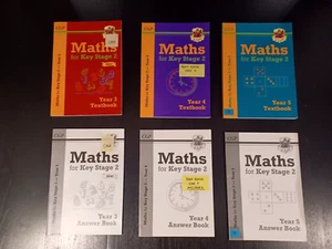 KS2 CGP Maths Textbook and Answer Books Years 3, 4 and 5 Bundle - Picture 1 of 1