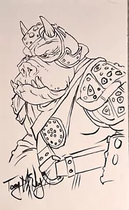 Tony McVey Star Wars ILM SIGNED HUGE 7x11 Original Sketch Gam Guard w Beckett - Picture 1 of 2
