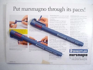 Paar Vintage Staedtler Marsmagno 0,30/00 technische Stifte neu mit Musterkarte - Bild 1 von 7