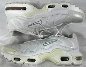 Nike Air Max Plus Lace Up Sneakers - Kid's Size 6.5Y GS - CW7044 100 - White - Picture 1 of 6