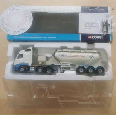 CORGI 1/50 VOLVO FH Globetrotter  Fieldbinder Tanker- LOMAS DISTRIBUTION CC12421 - Image 1 of 4