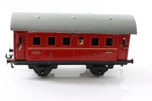Spur 0 FLEISCHMANN 402 Personenwagen 2./3.Kl. US-Zone rot Blech N55 - Bild 1 von 4