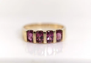 Oro Giallo Anello Tormalina Rosa Balkenfassung Ovalschliff 375 - 9kt scala TG 63 - Foto 1 di 9