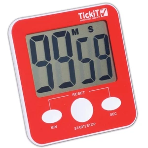TickiT Jumbo Digital Timer Red – Countdown & Stopwatch – Magnetic & Stand – 99 m - Picture 1 of 6