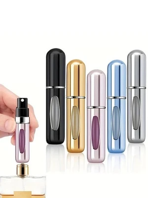 5 PCS Refillable Perfume Atomisers Aftershave 5ml Spray Portable Travel Bottles - Image 1 of 4