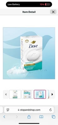 Dove Beauty 6-Bar Soap Sensitive for Sensitive Skin Fragrance Free 3.75 oz - Image 1 of 3