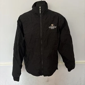 Mens Guinness Dublin fleece lined jacket size Large L - black - Picture 1 of 4