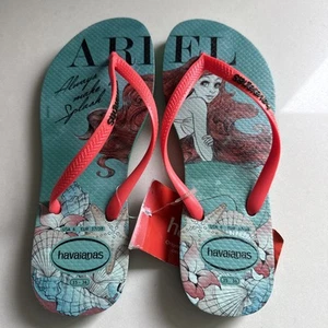 Havaianas Women’s Disney Ariel Little Mermaid Princess Size 6 Flip Flops NWT - Picture 1 of 9