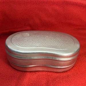 Brotdose ALUWA Alu Silber DDR Brotbüchse Metall Metallic groß hoch Alu 5 cm - Bild 1 von 3