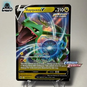 Rayquaza V 100/159 Ultra Rare Pokemon TCG Crown Zenith Card MINT SHIPPED TODAY! - Picture 1 of 2